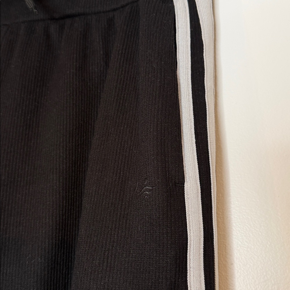 NWOT Halara ribbed high waisted wide leg lounge pants size medium black - Picture 5 of 11